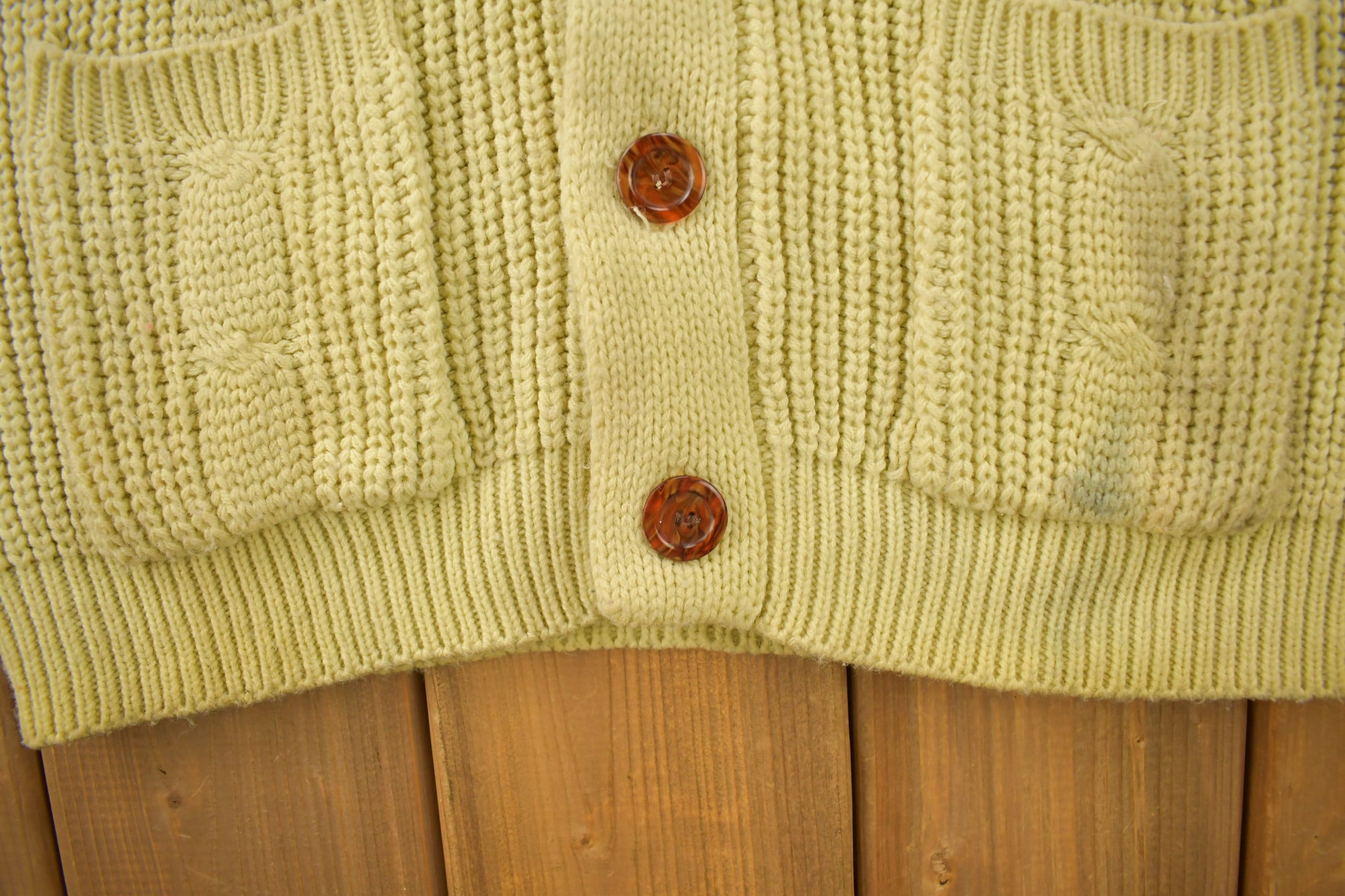 Vintage 1980s Gimbels Blank Acrylic Cardigan Sweater