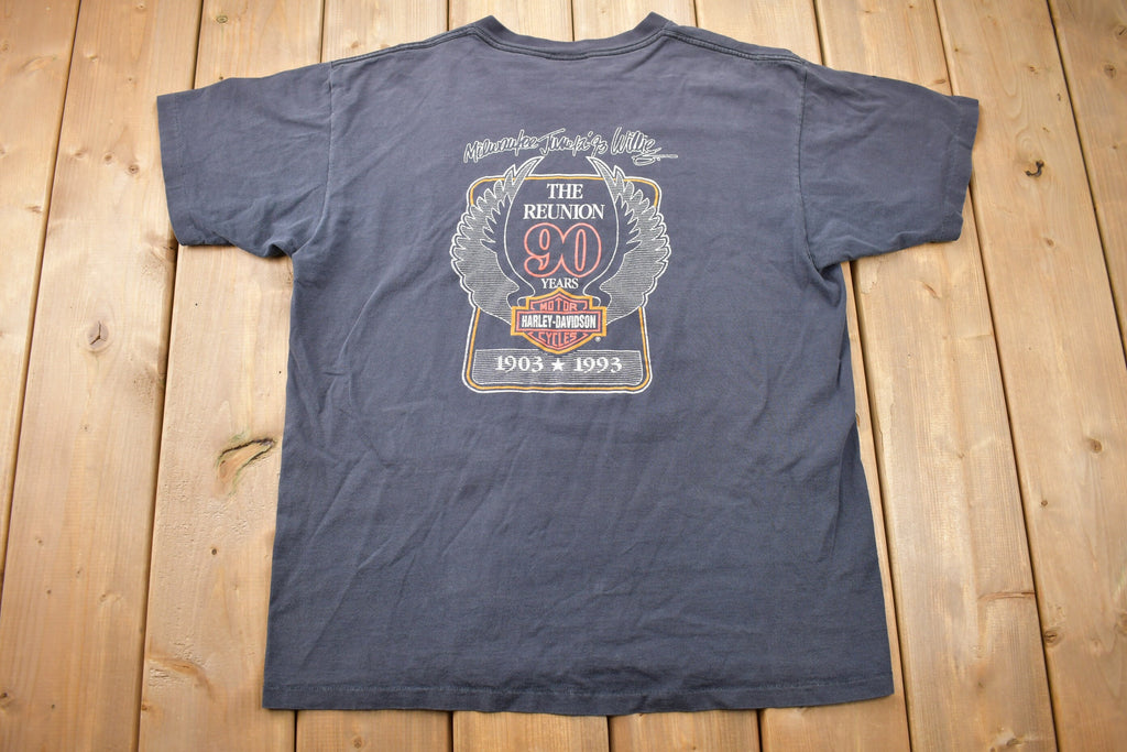 Vintage 1993 The Reunion 90 Years Harley Davidson T-Shirt