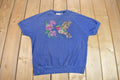 Vintage 1980s Swallow Sequin Short Sleeve Raglan Crewneck