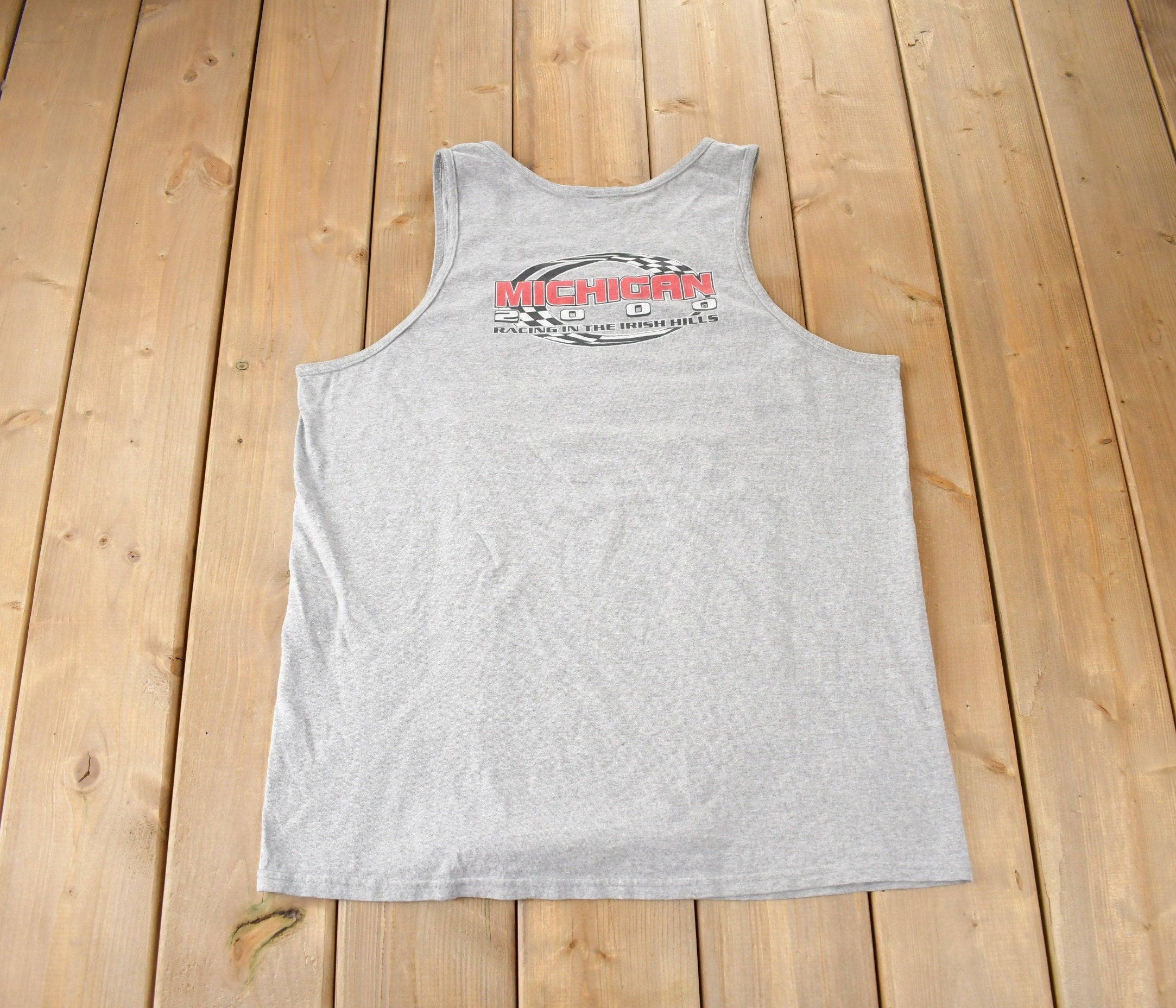 Vintage 2000 Michigan Racing Race Car Tank Top