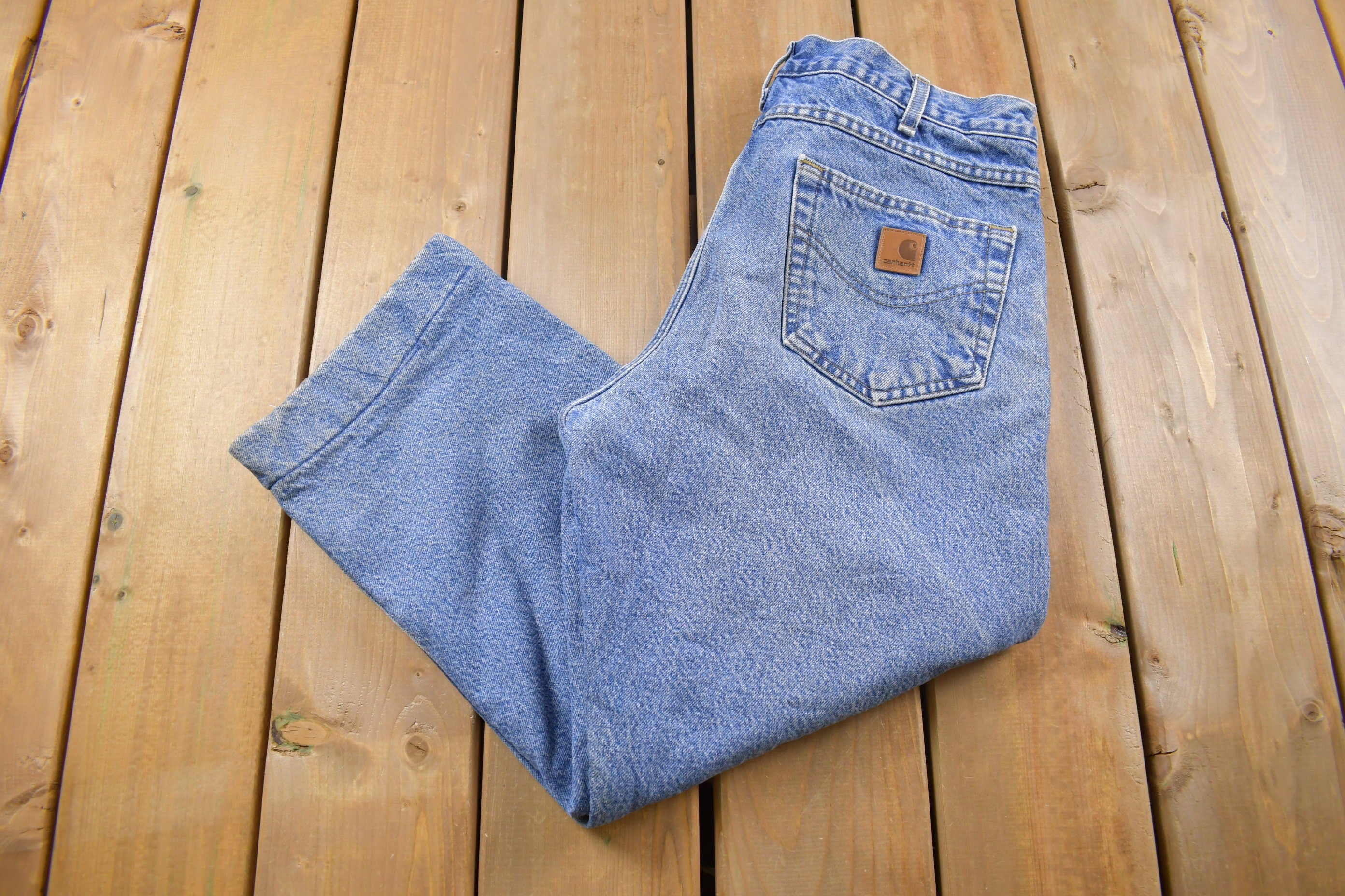 Vintage 1990s Lined Carhartt Work Jean Pants Size 32 x 25