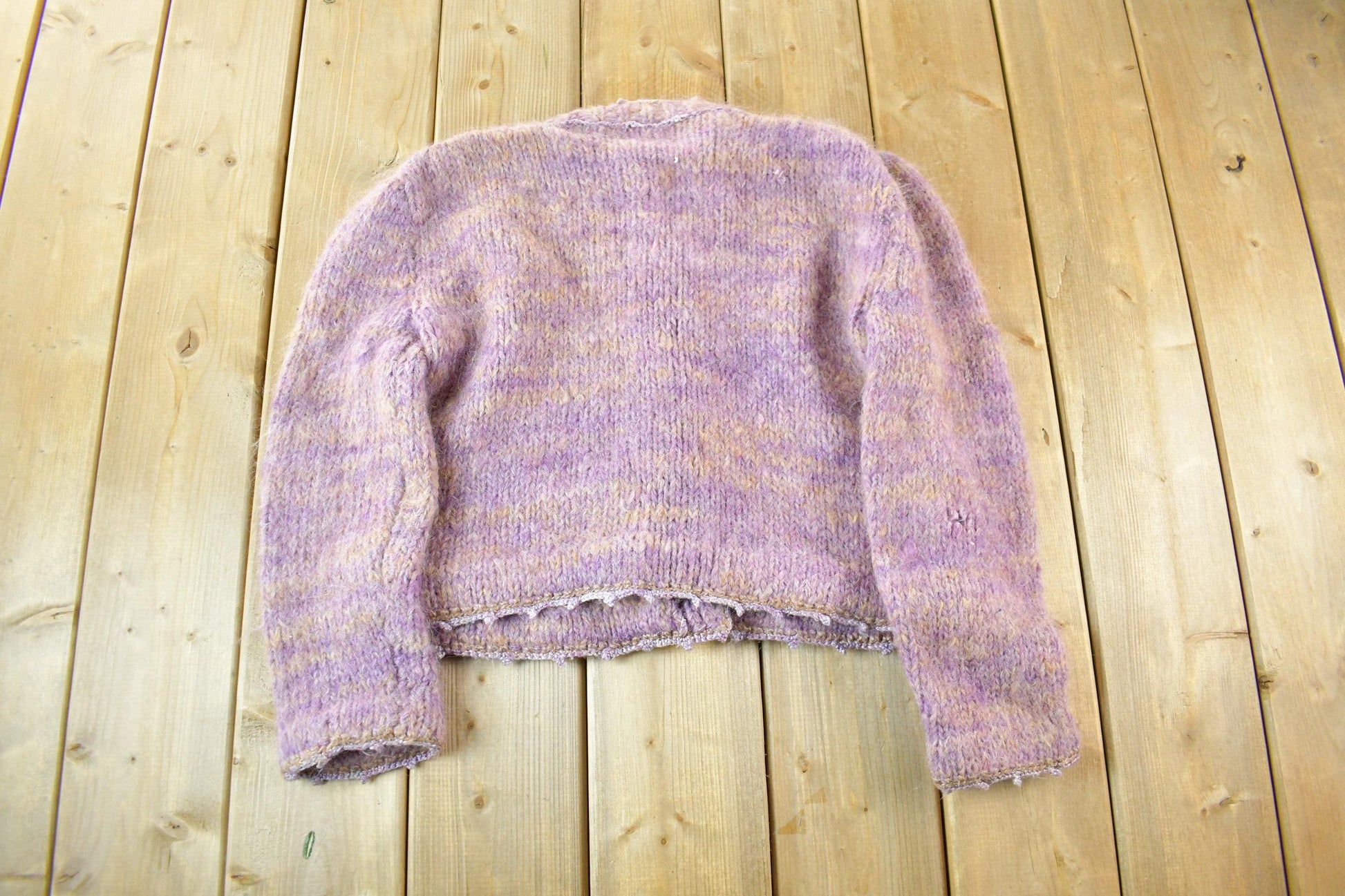 Vintage 1970s Diane Brott Mohair Knit Cardigan Sweater Women's XS