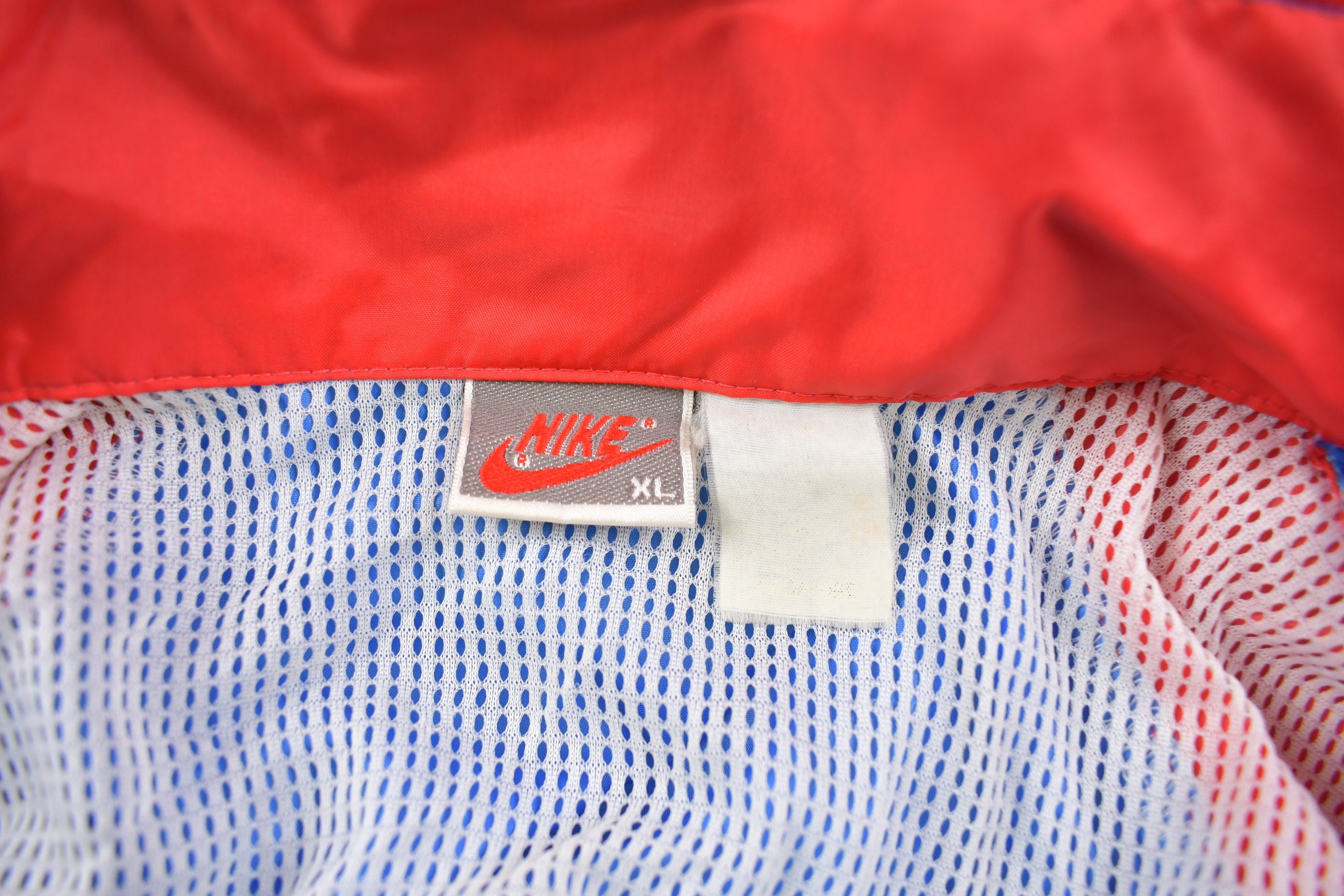 Vintage 1980s Nike grey Tag Color Block Windbreaker Jacket