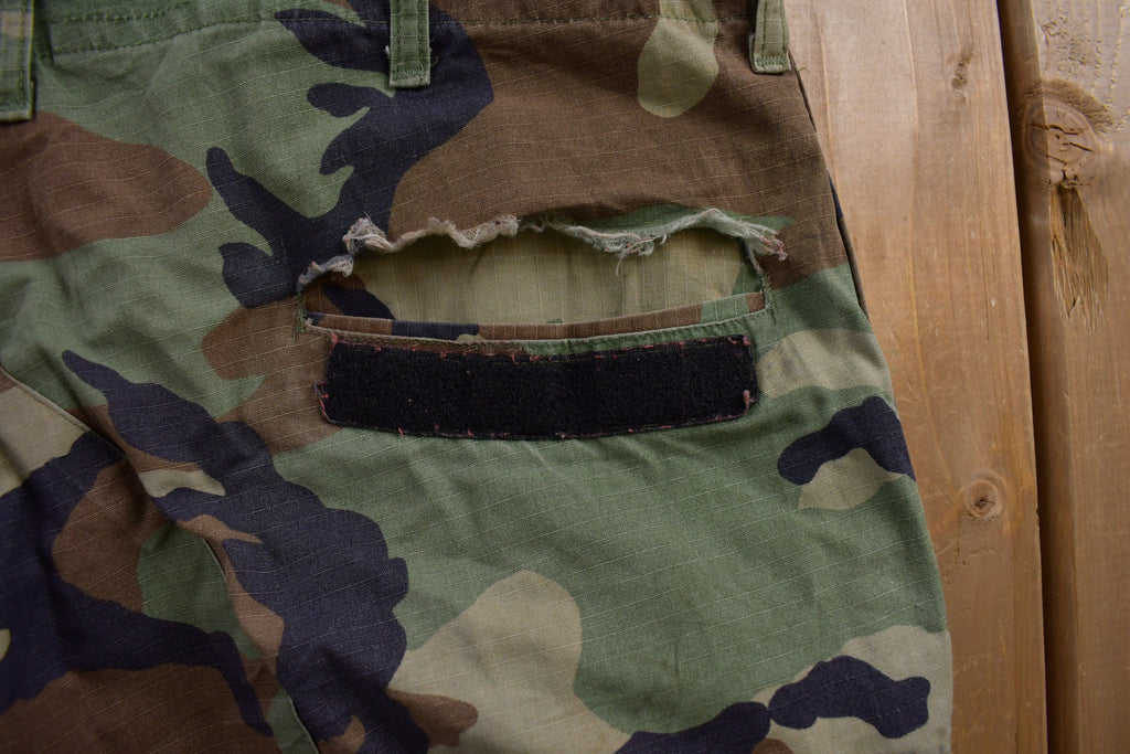 Vintage 2001 Military Woodland Camouflage Cargo Pocket Pants 38 x 31