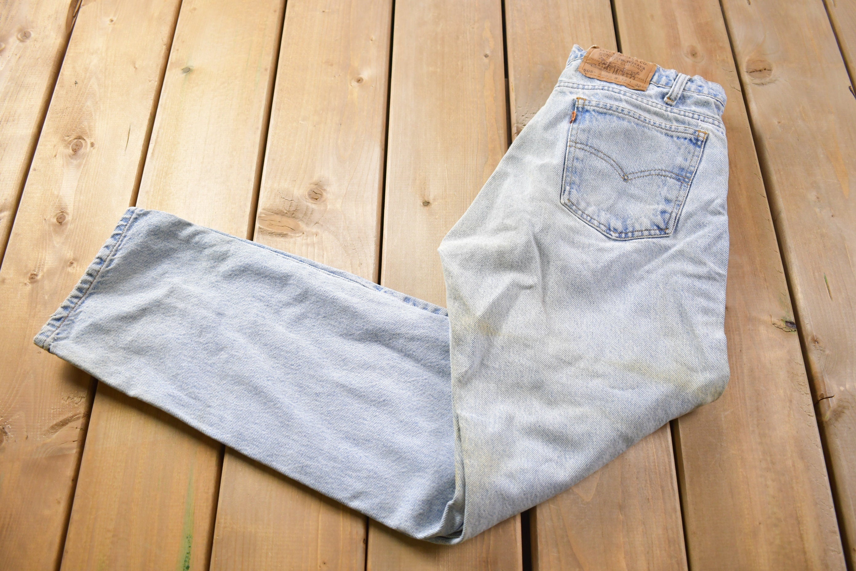 Vintage 1990s Levi's 505 Orange Tab Jeans Size 30 x 29.5