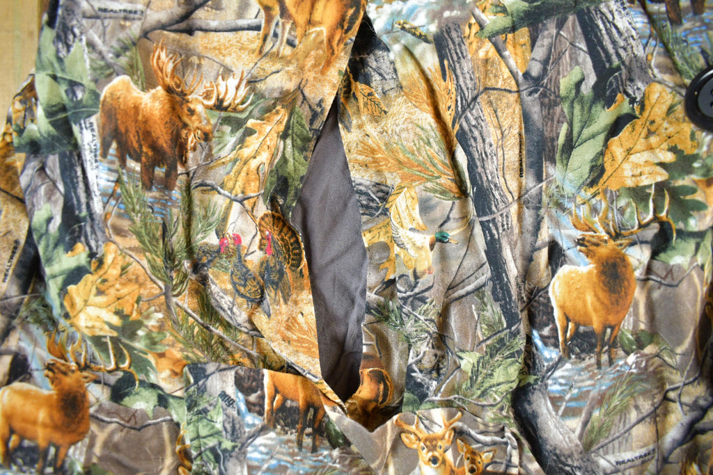 Vintage 1990s Realtree Camo Poncho Jacket Men's Medium