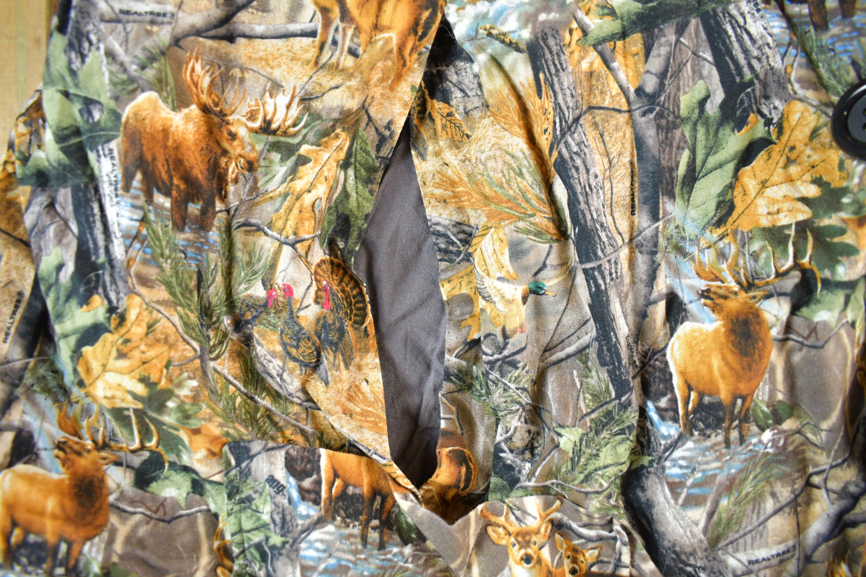 Vintage 1990s Realtree Camo Poncho Jacket Men's Medium
