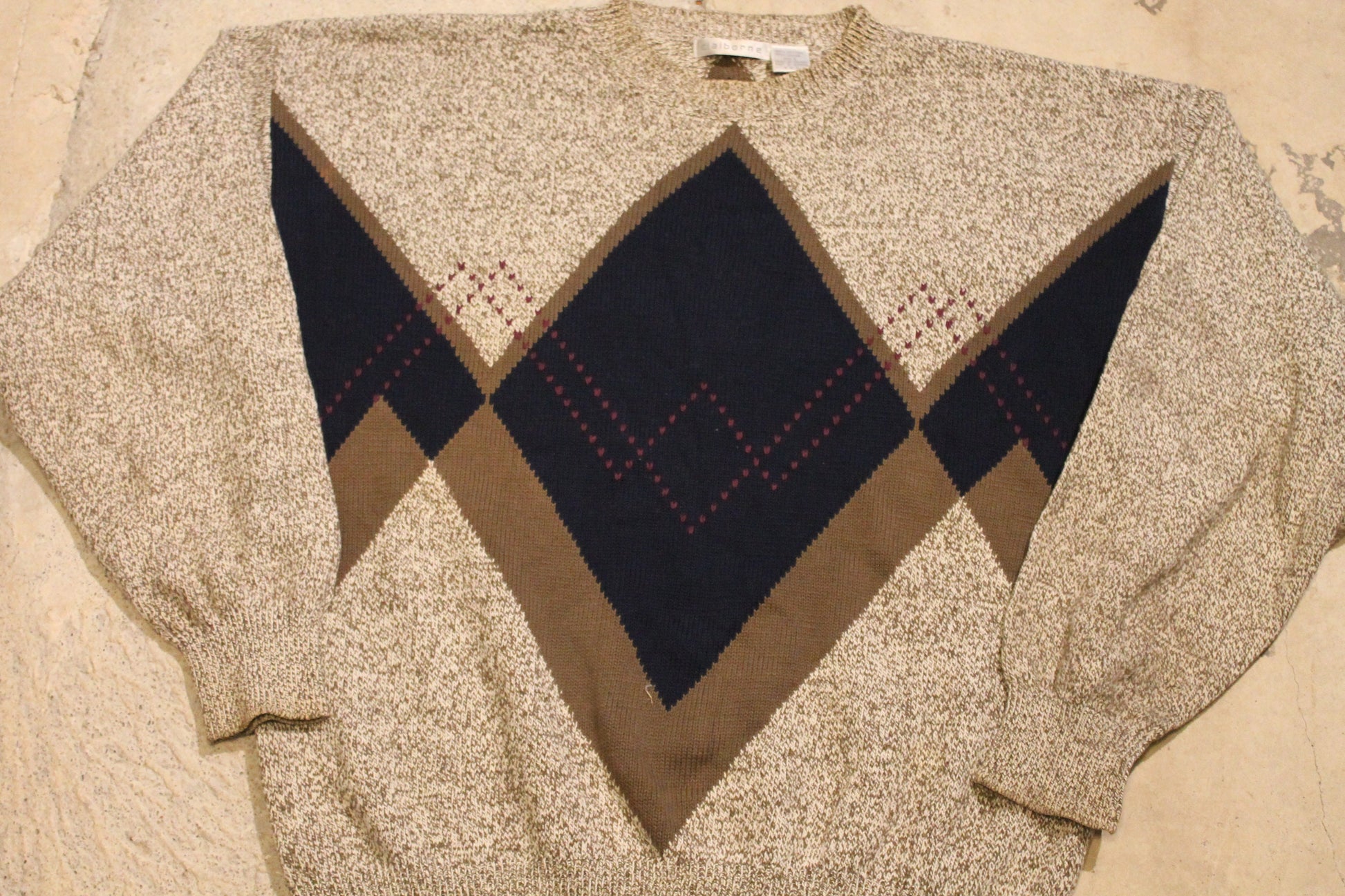 Vintage 1990s Abstract Knitted Crewneck Sweater