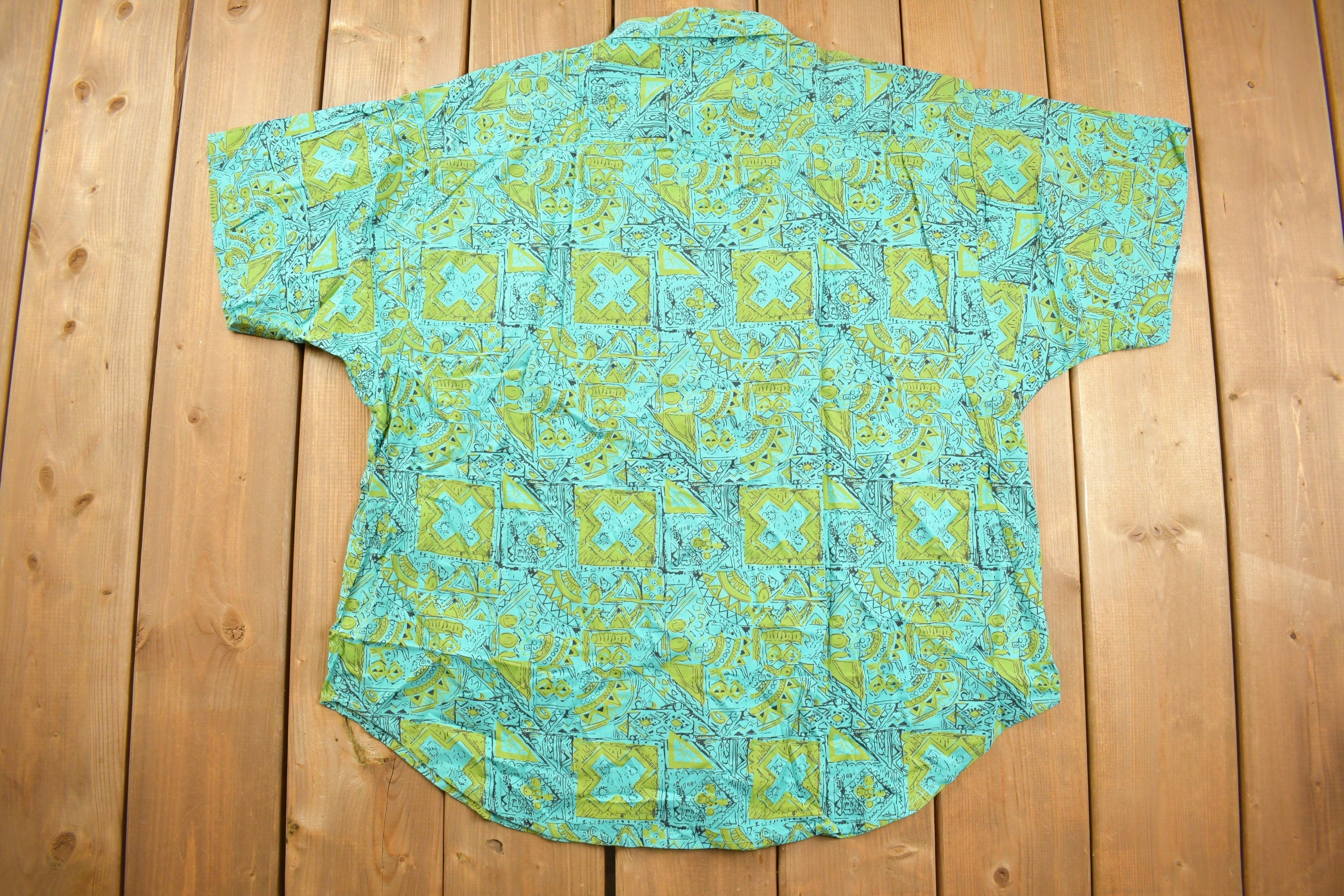 Vintage 1990s Venezia All Over Print Button Up Blouse