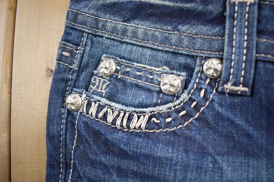 Vintage Y2K Miss Me Bedazzled Low Rise Jeans Size 26x31