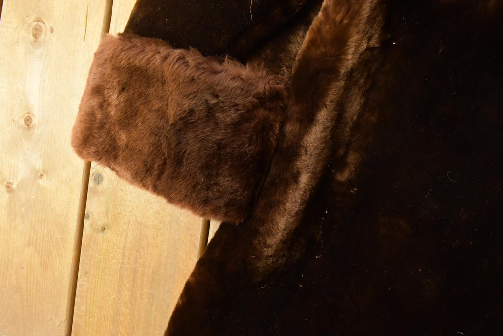 Vintage 1980s Mouton Fur Coat Adult Large