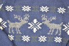 Vintage 1990s LL Bean Christmas Reindeer Wool Knit Crewneck Sweater Women's L