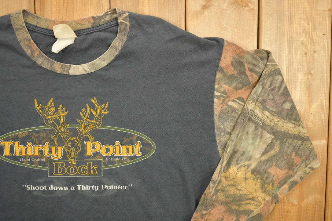 Vintage 1990s Thirty Point Bock Camo Long Sleeve Shirt