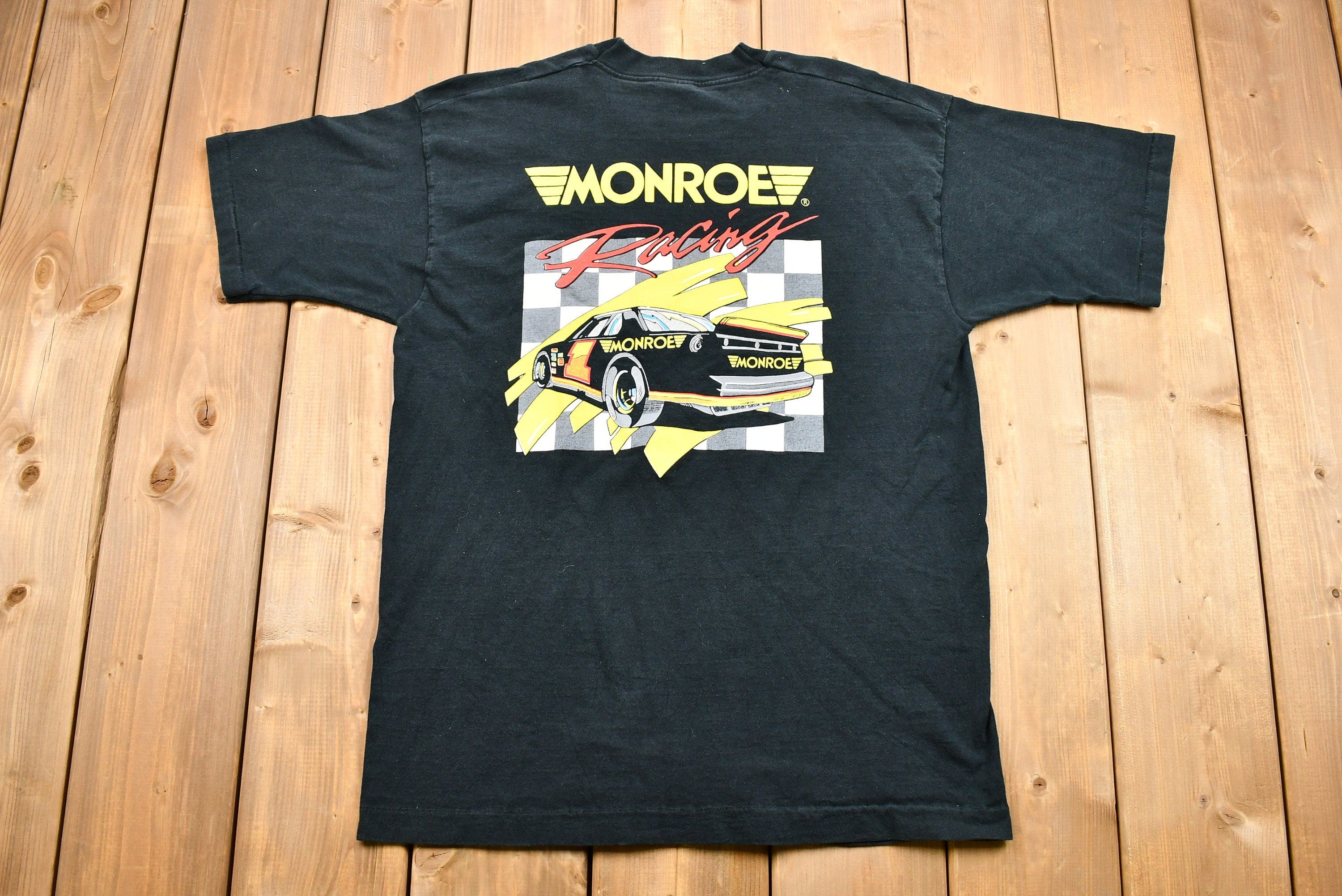 Vintage 1990s Monroe Racing Graphic T-Shirt