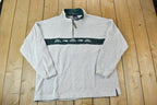 Vintage 1990s Alaska Quarter Zip Crewneck Sweatshirt Made In USA