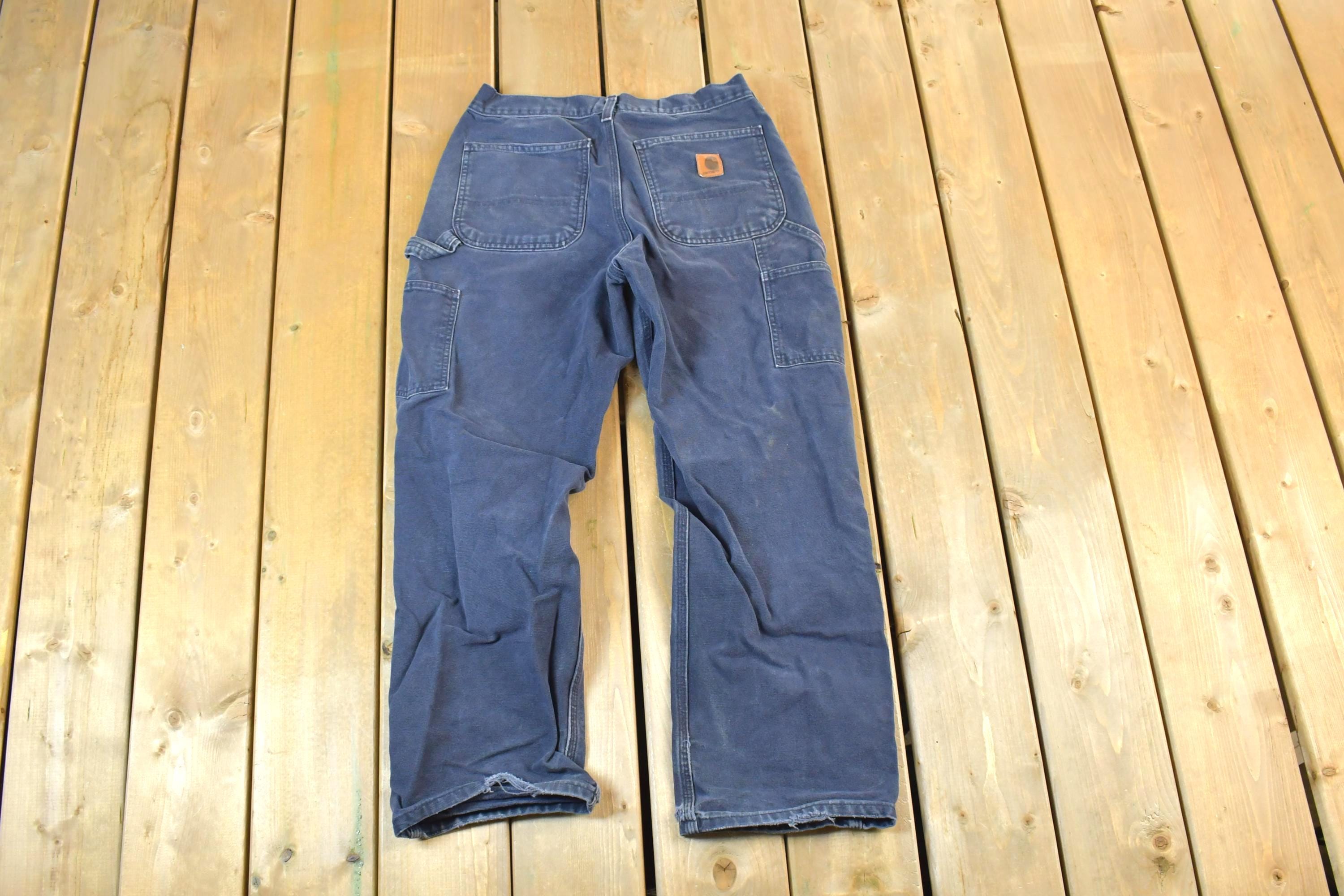 Vintage 1990s Carhartt Denim Cotton Work Pants Size 31 x 30