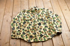 Vintage 1990s Duck Camo Button Up Jacket  Hunting Jacket  Vintage Camouflaged  Streetwear Fashion  Made In