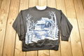 Vintage 1990s Winter Scene Outdoor Graphic Crewneck Sweater