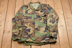 Vintage 1990s Army Camo Button Up Jacket