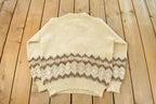 Vintage 1970s Knitting Mill Hekla Nordic Wool Knit Sweater Men's Medium