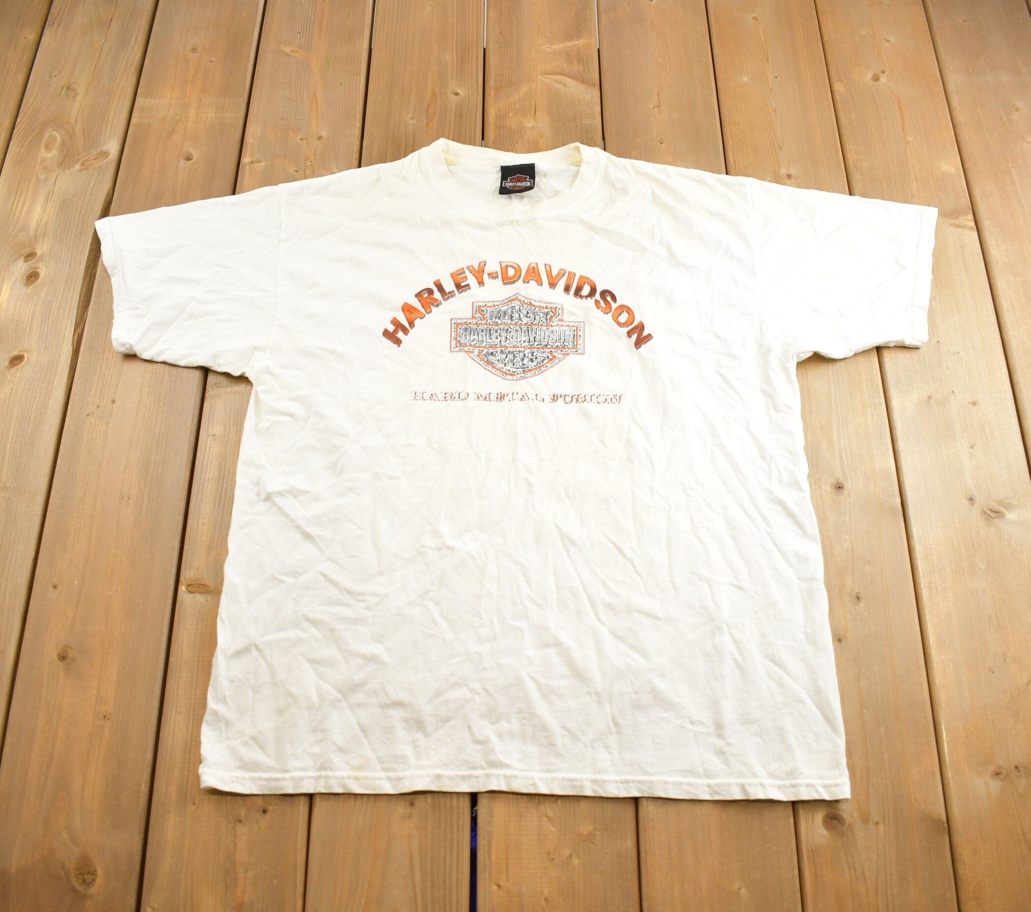 Vintage 1990s Harley Davidson Hard Metal Fusion T-Shirt Made In USA