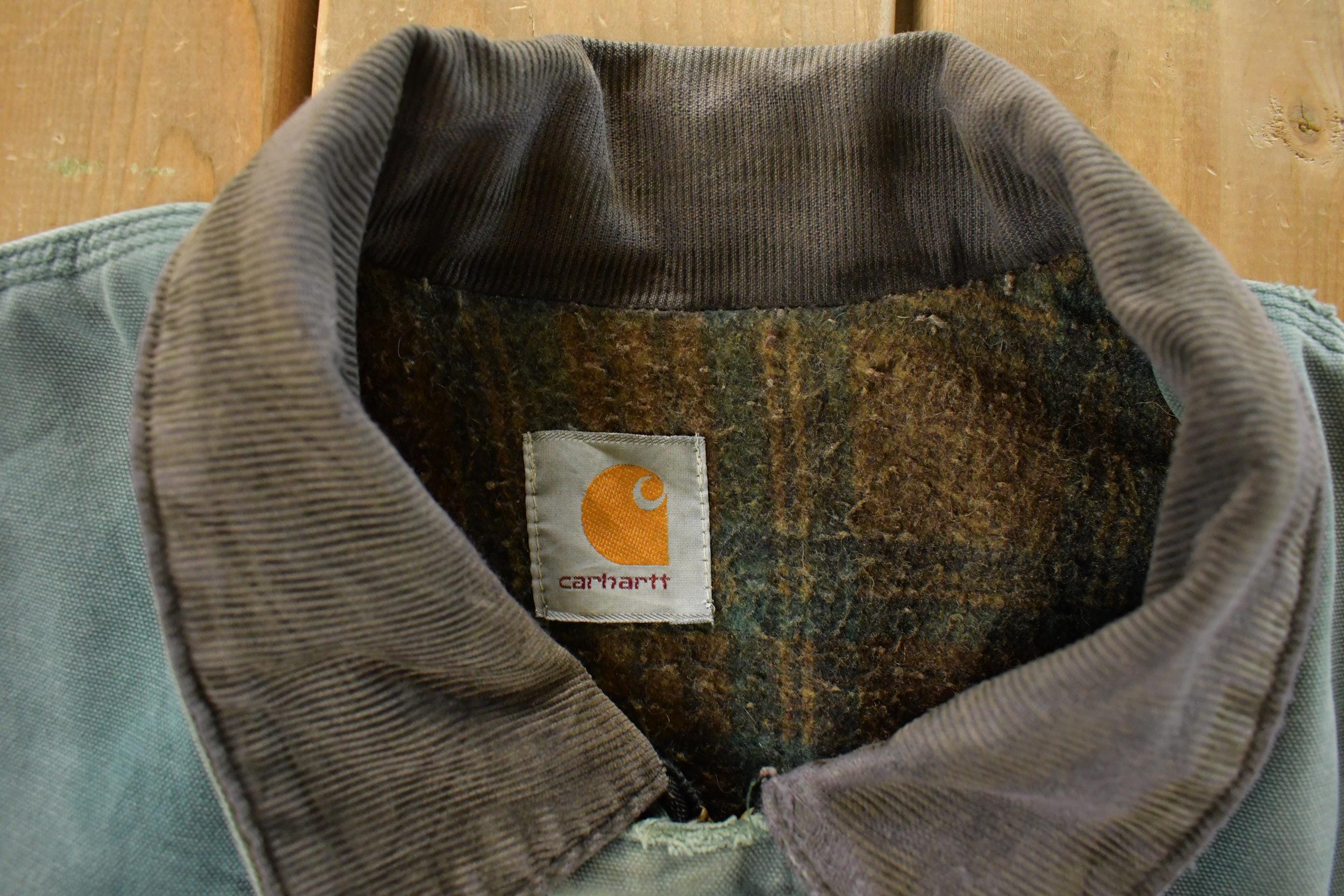 Vintage 1990s Distressed Carhartt Blanket Lined Field Coat Men's XL