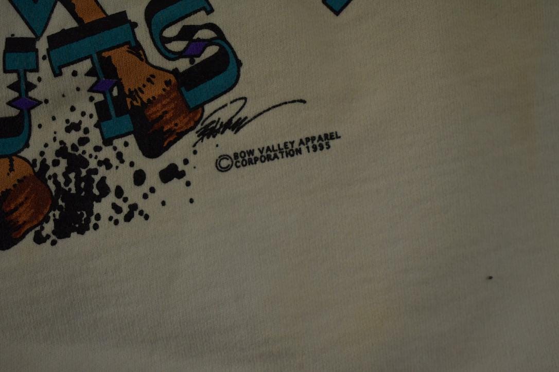 Vintage 1995 PRO RODEO CANADA Cowboy Graphic Crewneck Sweatshirt Made In Canada