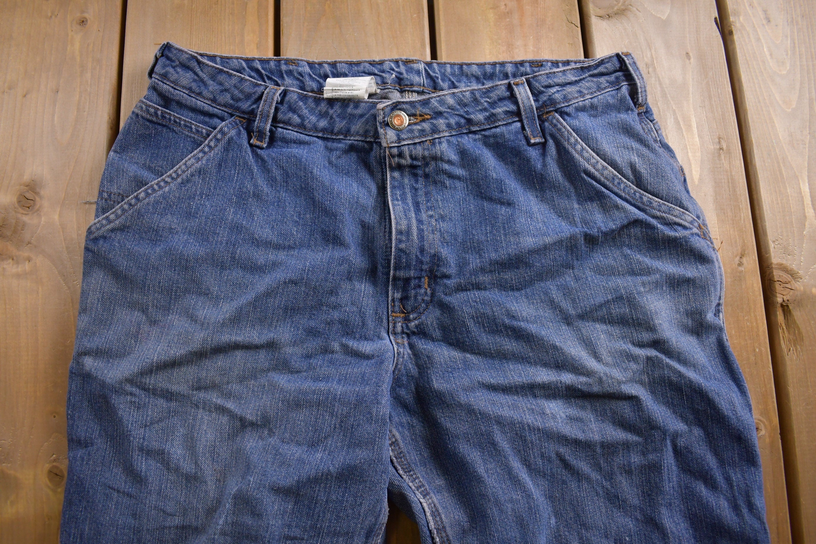Vintage 1990s Carhartt Denim Work Pants Size 34 x 30