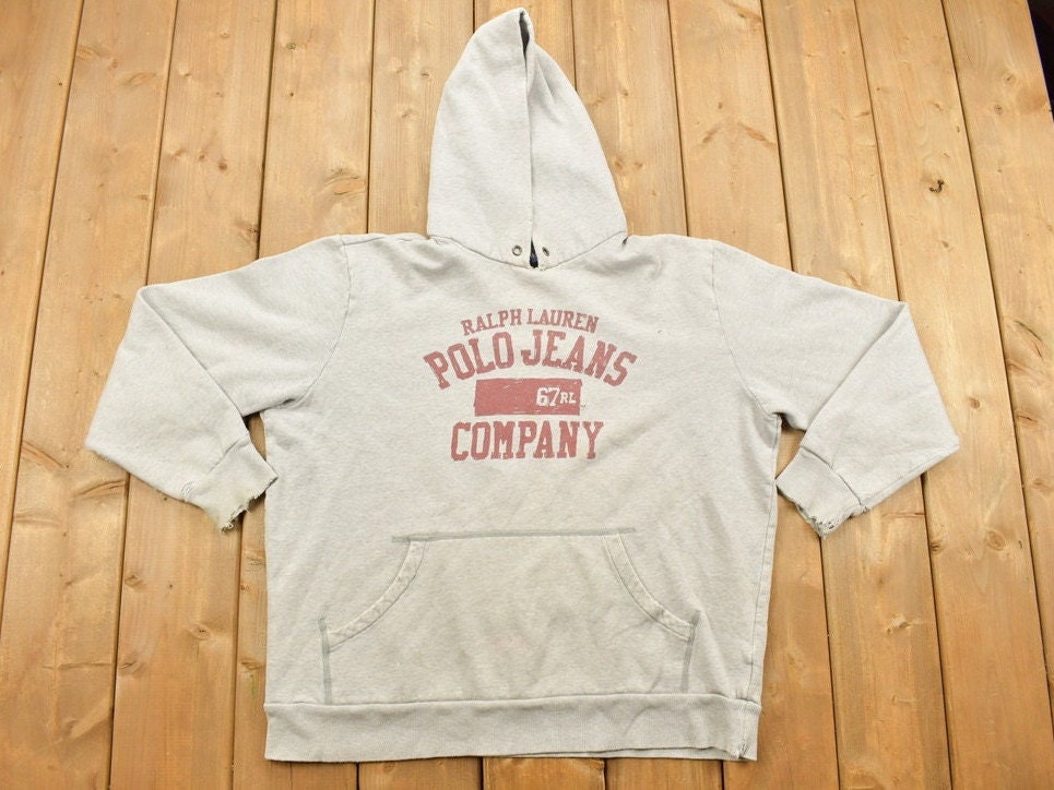 Vintage 1990s Ralph Lauren Polo Jeans Company Graphic Hoodie