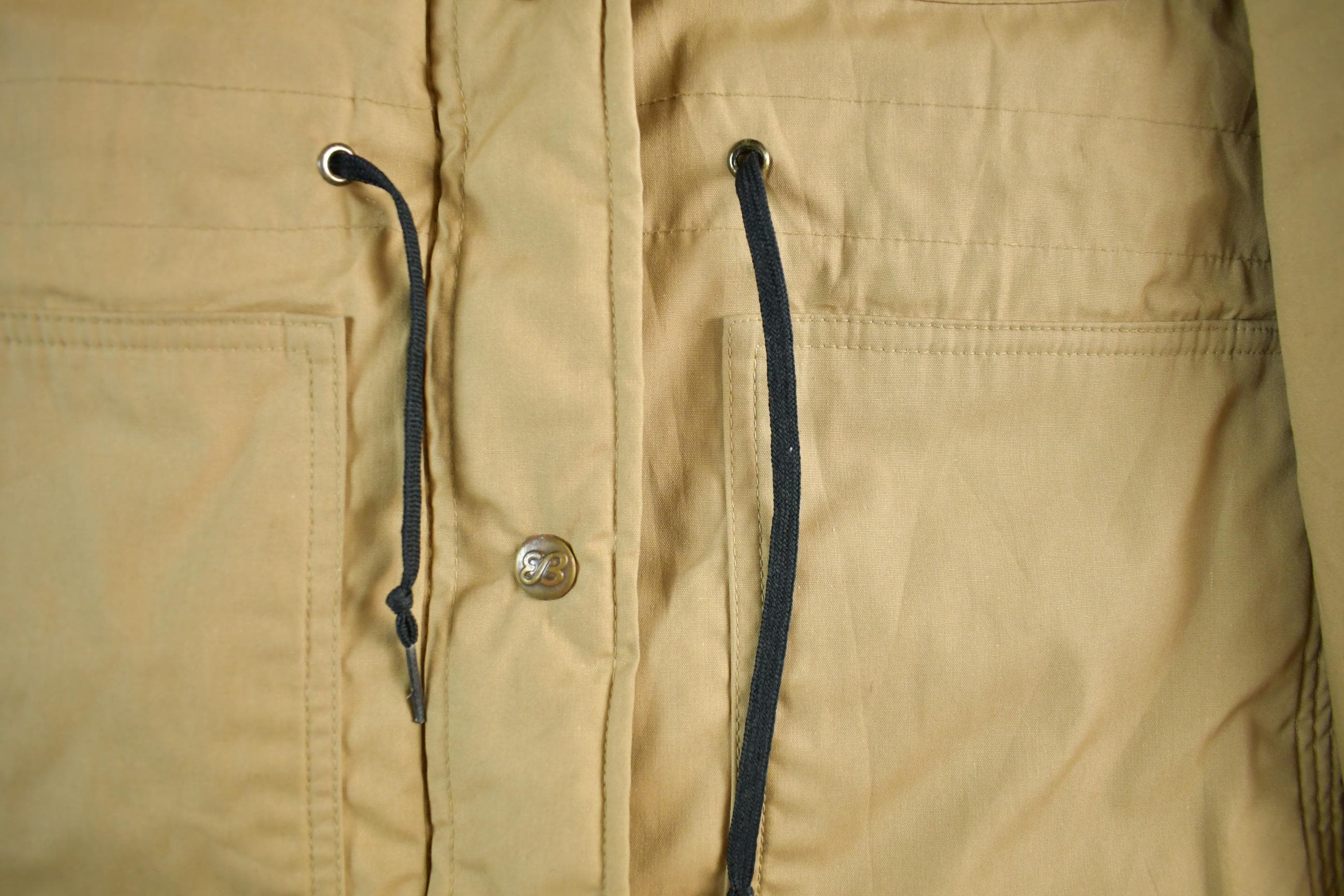 Vintage 1990s Eddie Bauer Beige Goose Down Parka Jacket Adult Small  Outdoor Wear  90s Eddie Bauer  Outdoors Outerwear