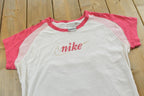 Vintage Y2K Nike Graphic T-Shirt Womens L / Swoosh / Nike Swoosh / 00s Nike Vintage / Small Swoosh / Big Swoosh / Nike Check / Silver Tag