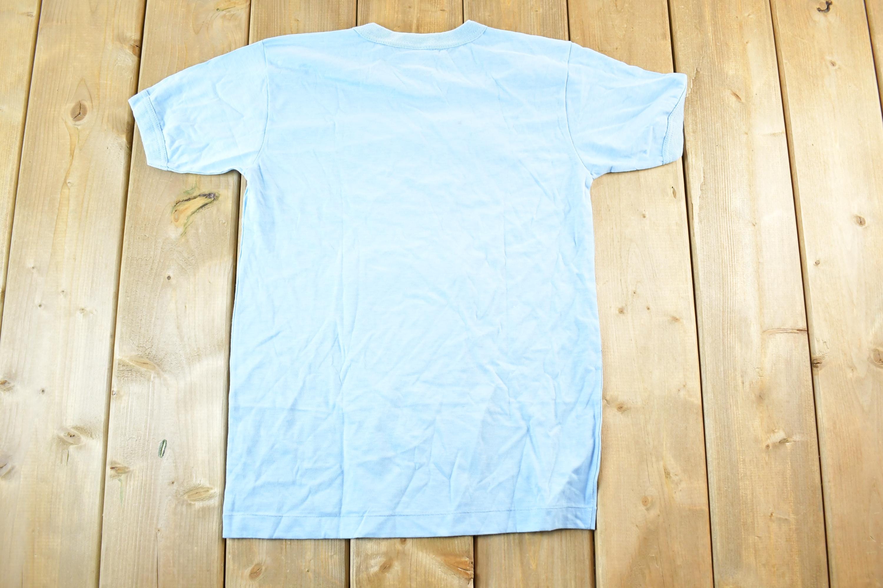 Vintage 1980s Blank Blue Dinar T Shirts Toronto Souvenir T-Shirt Mens S