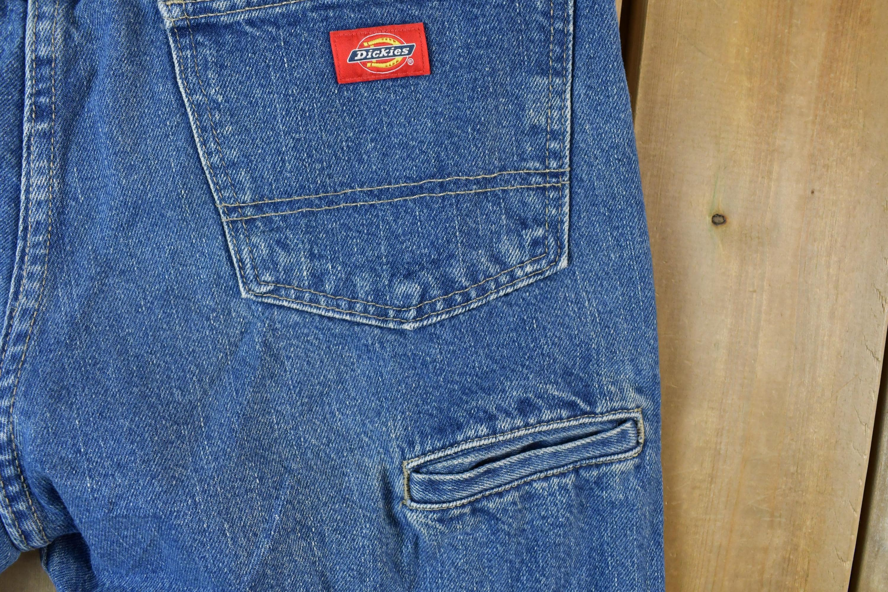 Vintage 1990's Dickies Regular Jeans Size 34x34  Made in USA  American Vintage  Workwear  Streetwear  Vintage Pants