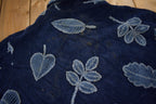 Vintage 1990s Robert Kitchen Leaves Theme All Over Print Fleece Sweater