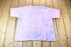 Vintage 1990s Polar Graphics USA Tie Dye Hummingbird and Flower Scene Graphic T-Shirt