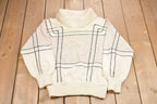 Vintage 1980s Abstract Wool Knitted Sweater