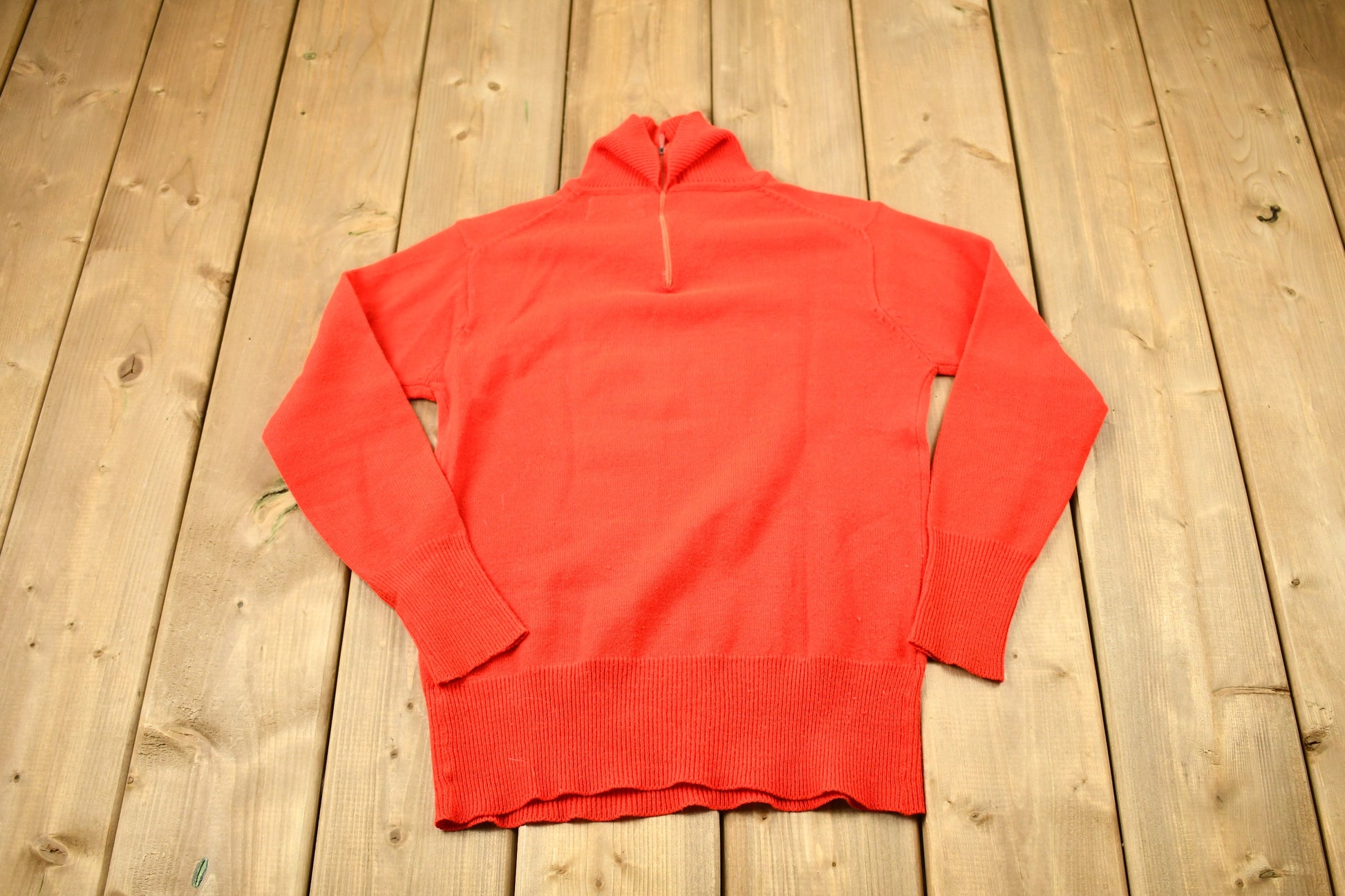 Vintage 1970s Donn Kenny Knitted Sweater  True Vintage  Back Zip  100% Acrylic  Women's Sweatshirt  Blank Sweater