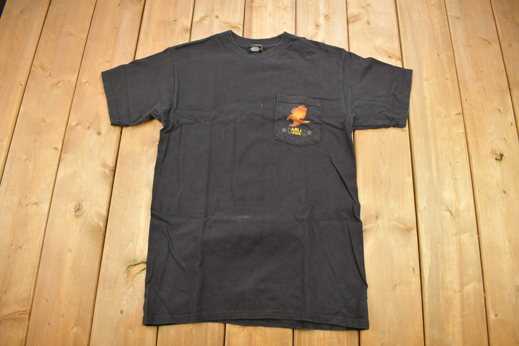Vintage 2000 Harley Davidson Of Siouxland Sioux City Iowa Pocket T-Shirt