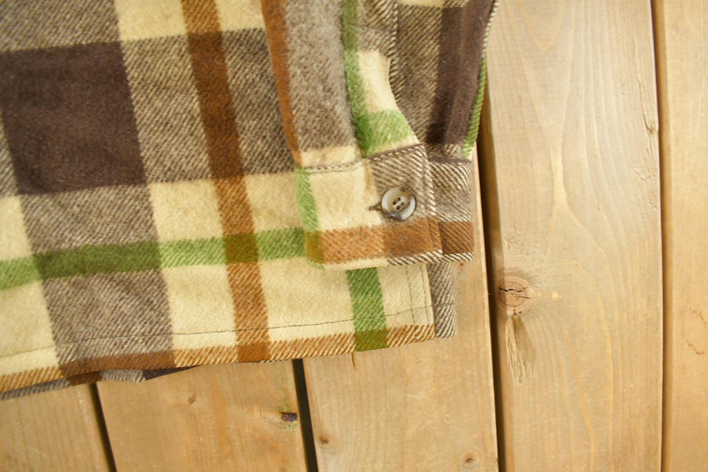 Vintage 1980s Woolrich Button Up Plaid Flannel Shirt Men's XL