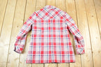 Vintage 1970s Kmart Red Plaid Flannel Button Up Shirt Mens XS  1990s Button Up  Vintage Flannel  Plaid Shirt  Button Down