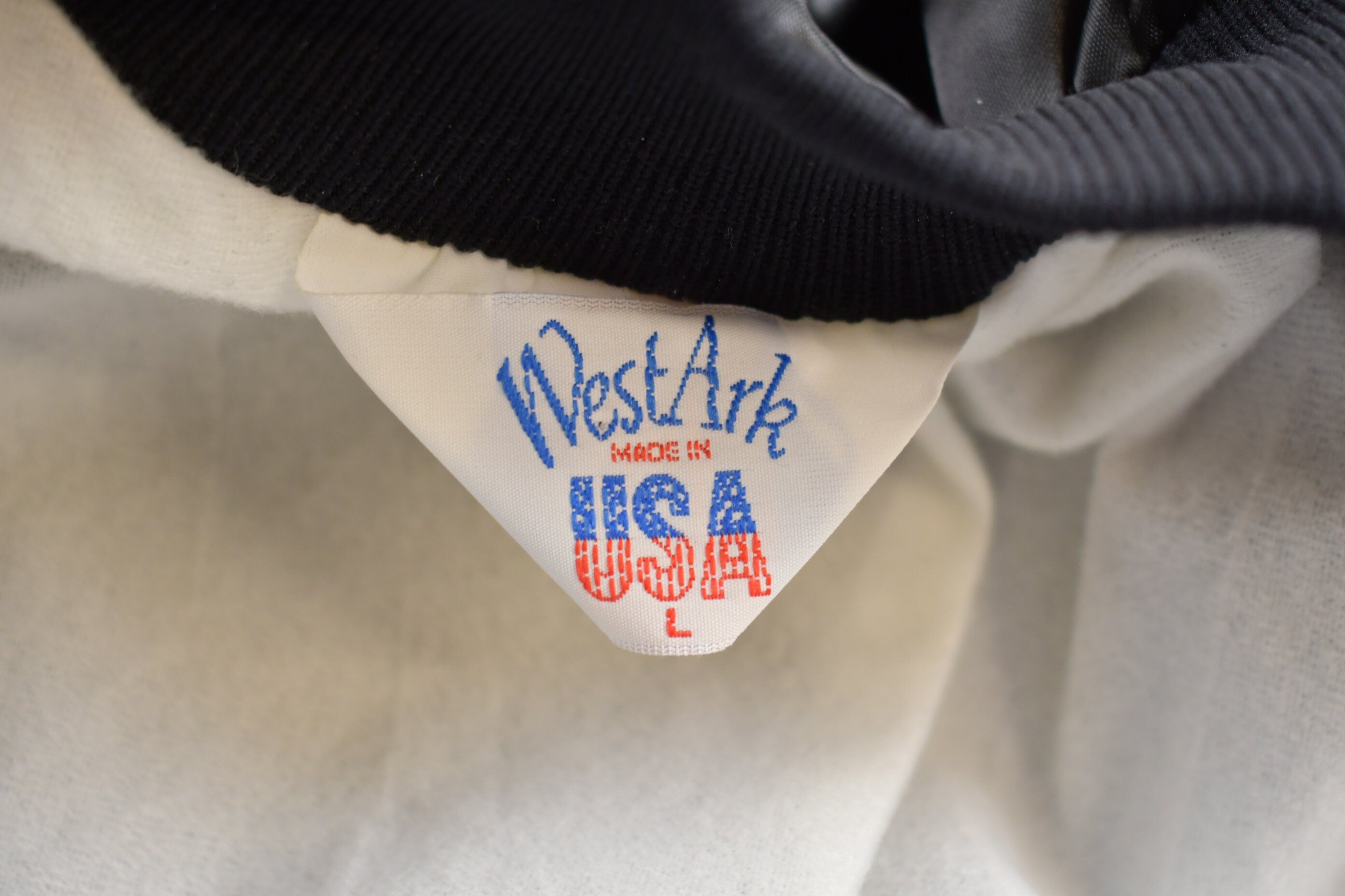 Vintage 1980s West Ark Nashville Music City Satin Bomber Jacket