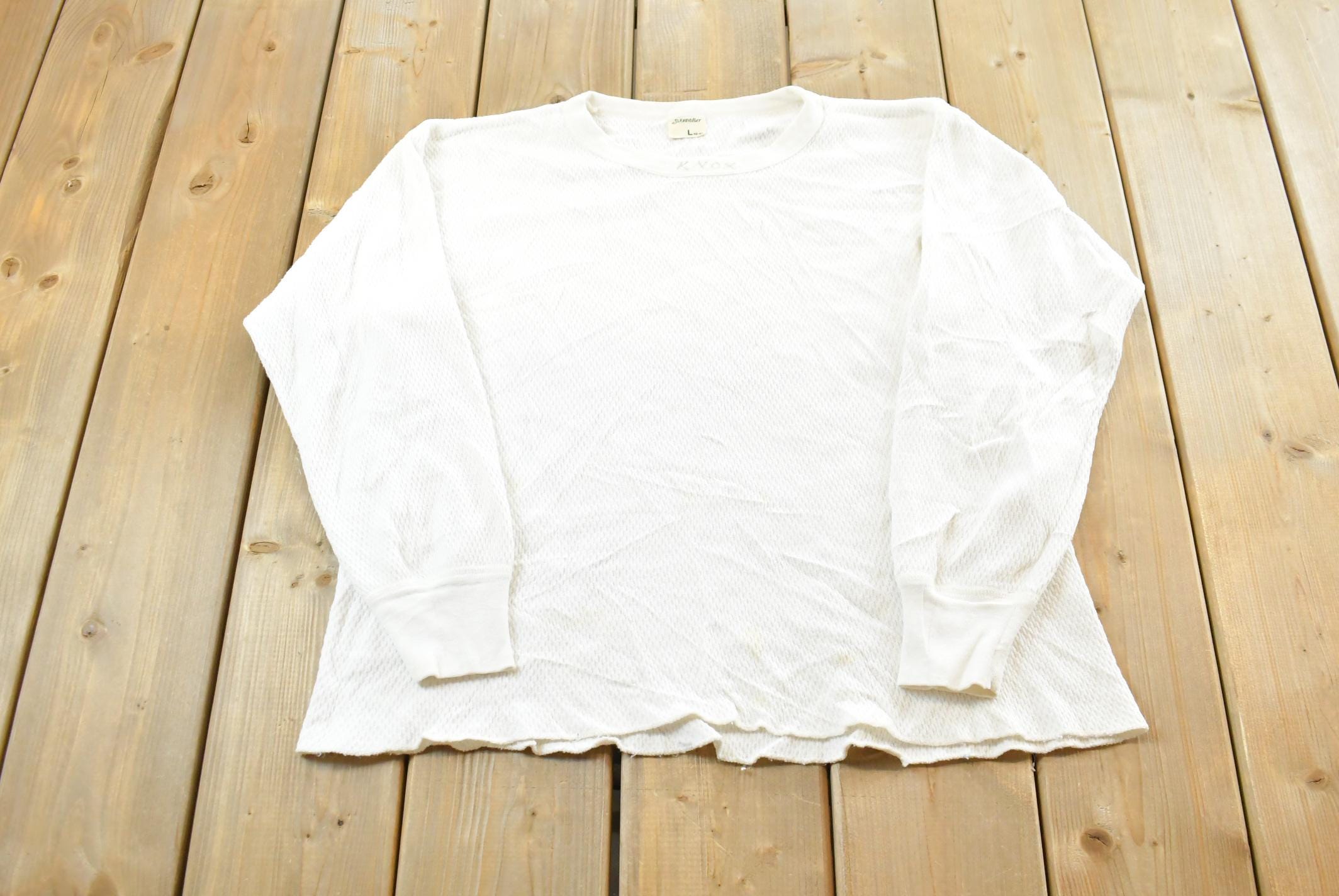 Vintage Y2K St Johns Bay Thermal Undershirt Men's S / 2000s Military Thermal / 00s Waffle Knit / Streetstyle / Streetwear / Workwear