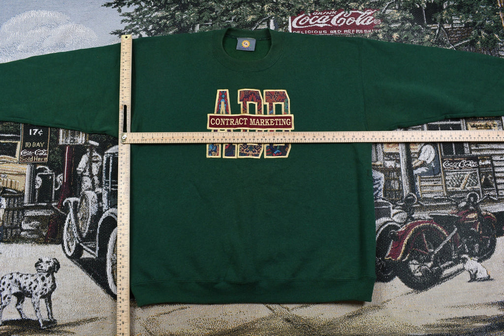 Vintage 1990s ADD Contract Marketing Embroidered Crewneck