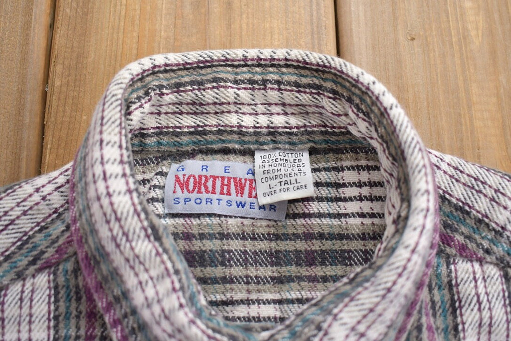 Vintage 1990s Plaid Flannel Button Up Shirt