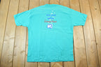 Vintage 1990s United Colours Of Benetton Souvenir Single Stitch Graphic Print T-Shirt Made In USA  Vintage Streetwear  Vacation Tee