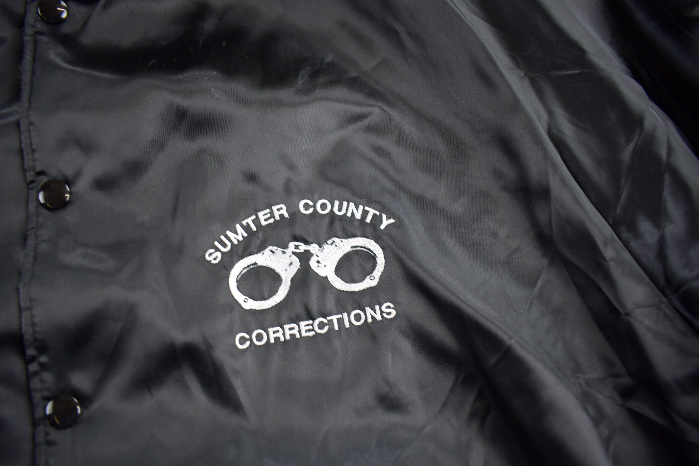 Vintage 1980s Sumter County Corrections Satin Jacket