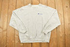 Vintage 1990s Champion Blank Grey Crewneck Sweatshirt