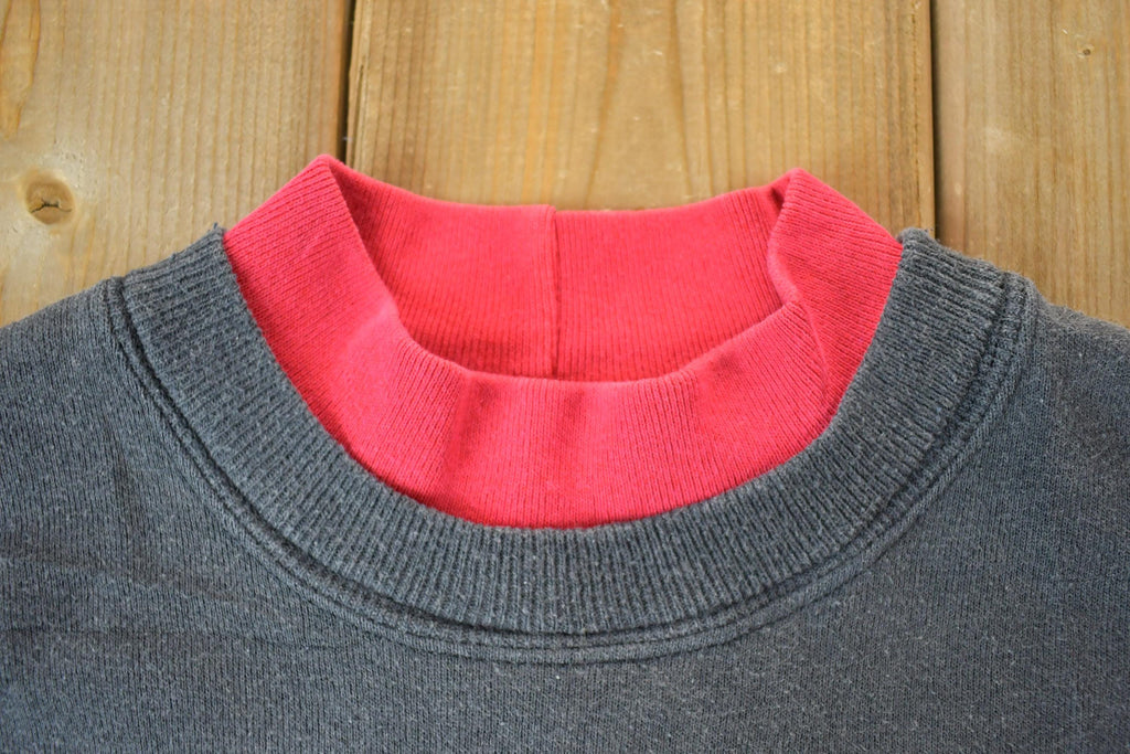 Vintage 1990s Cardinal Double Collar Embroidered Crewneck