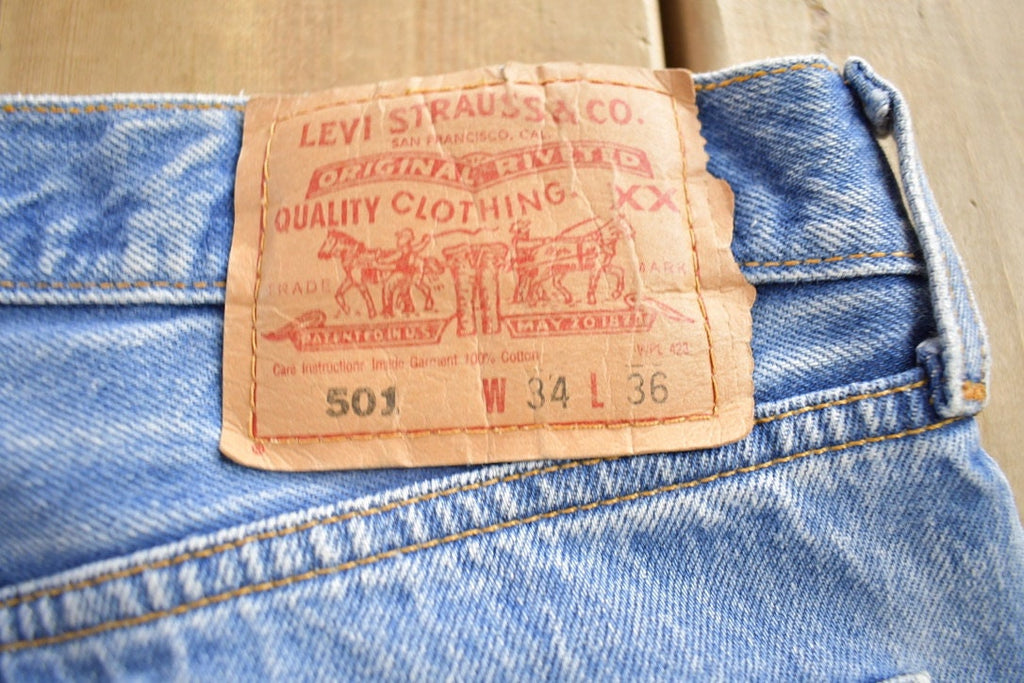 Vintage 1990s Levi's 501 Jeans Size 34x36