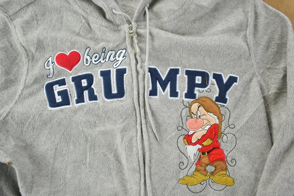 Vintage 1990s Grumpy Disney Zip Up Fleece Hoodie